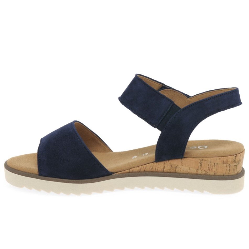 Gabour | Sandales Exclusives Raynor Pour Femmes En Daim Bleu Foncé